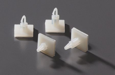 自黏式电路板固定支架,PA66,柱高(A)0.22"(5.6mm) - 自黏式电路板固定支架