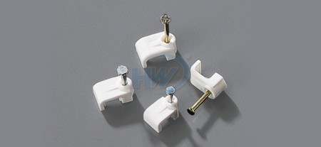 Cable Clips, Flat Type,Single Nail, 3.8mm, nail ø2.0x15 mm - Single Nail Flat Cable Clips