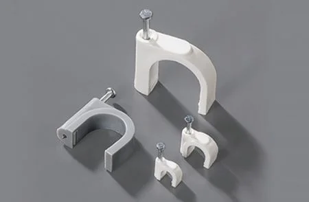 Kabelclips, Rundtyp, Einzelstift, 25mm, Nagel ø3,2x47 mm