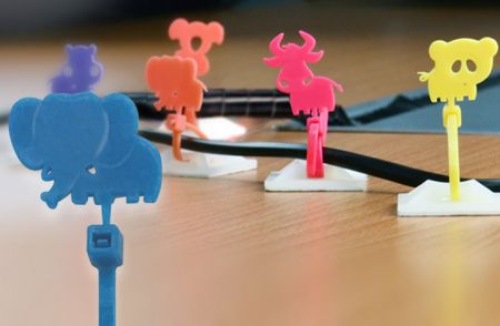 Speciale Vorm Kabelbinders, PA6.6, Olifant, Blauw