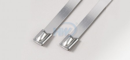 Stainless Steel Ties,Ball Lock Type,SS304 / SS316, 130mm,100lbf