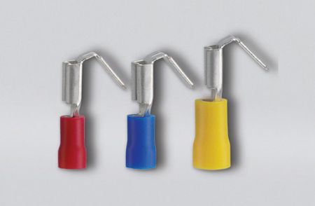 PVC绝缘平揷式公、母端连接器(易进式铜管), 适用线径0.5-1.5 mm²