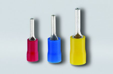 Terminais de Pino Isolados em Vinil, Faixa de Fio 22-16 AWG