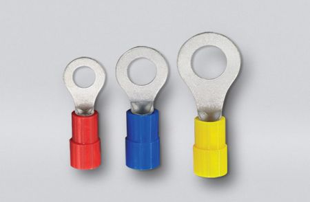 Terminais de Anel Isolados em Vinil (Entrada Fácil), Faixa de Fio 22-16 AWG, Tamanho do Parafuso M3 - Terminais de Anel Isolados em Vinil (Entrada Fácil)