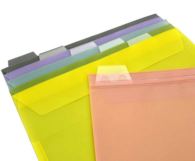 A4 11 Holes Flexible PP Envelope File with Moveable Index | YES