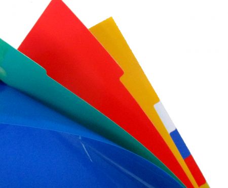 10 Divisórias de Índice de PP Colorido. - Divisória de Índice Plástico Colorido de 10.