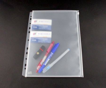 Bolsa de Arquivo Zip PP Macia Recarregável A4 - Bolsa Zip PP Recarregável A4