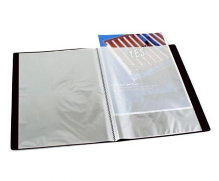 A4 PP Clear Book with Cover Printing & 20 Pockets.