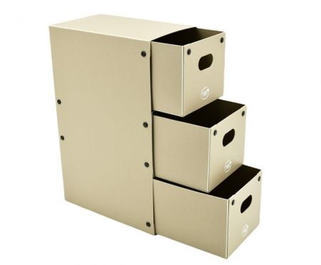 Foldable PP File Storage Drawer 3-Layers