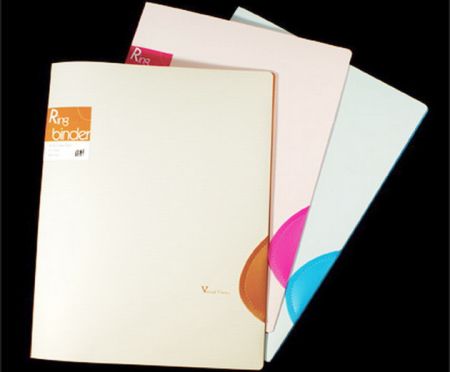 26-Ring O Type Plastic Ring Binder, 2 Tone Color - 2 Tone Color 26 O-Ring Binder Note Book with Silk Printing