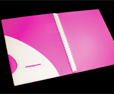 2 Tone Color Ring Binder Note Book with Slant Pocket.