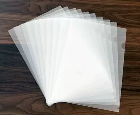 Pasta de Arquivo Transparente Tipo L em PP - Pasta em L de PP, Porta-documentos Transparente.