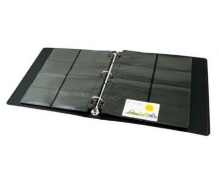 नाम कार्ड धारक के लिए रिफिल करने योग्य कार्ड प्रोटेक्टर शीट्स।