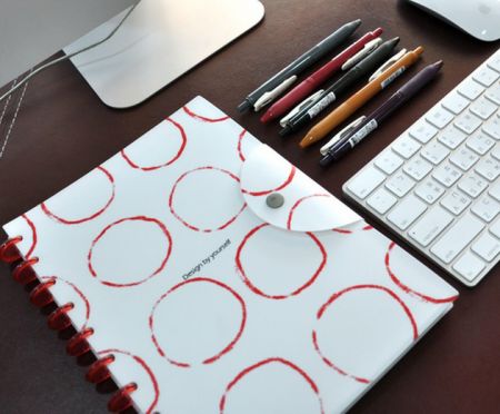 White Color Removable Note Book with silk printing.