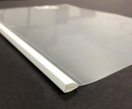 Clear Cover Report with White Sliding Bar.