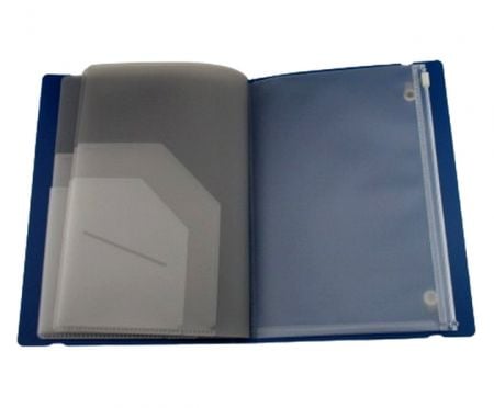 A5 PP Folder with 8 open pockets & zipper bag.