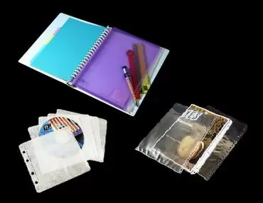 Acessórios para Pasta de Argolas - Pasta PP Refilável, Protetor PP & Bolsas para CD
