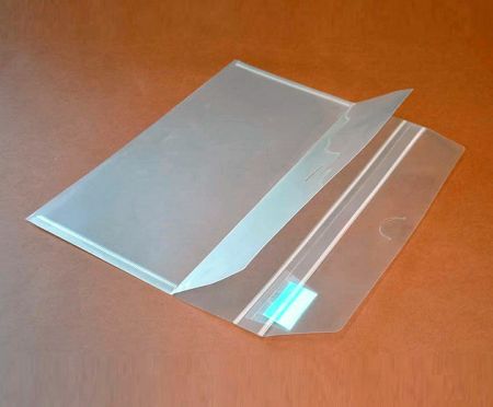 Sobre PP transparente con índice móvil.