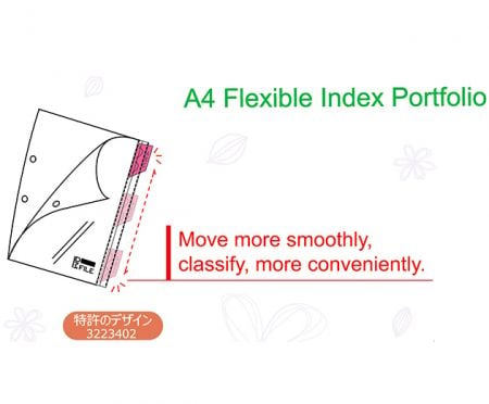 2 Holes PP Envelope File with Moveable Index.