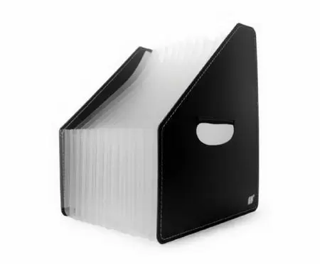 Archivo Expandible Vertical de PP. - Archivo Expandible Vertical de PP A4 13 Bolsillos con Borde Cosido.