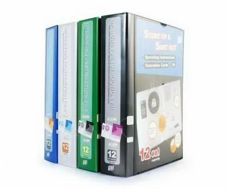 Libro de archivo de bolsillo PP multifuncional.