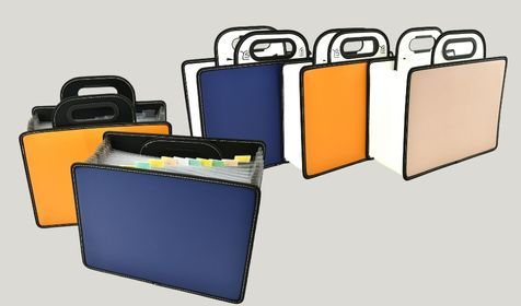 A4 PP Expanding File with Retractable Handle