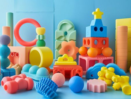 Jouets pour enfants en caoutchouc coloré - Moulage en caoutchouc coloré - Jouets pour enfants en caoutchouc coloré