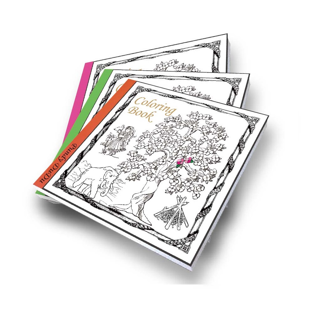 Dibujos para colorear para los adultos: el follaje | Cuaderno de espiral