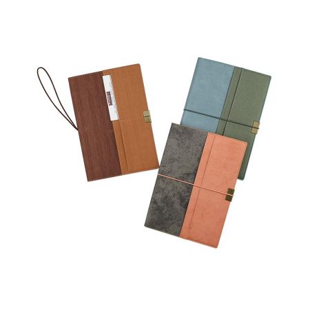 二色層袋ハードカバーノート