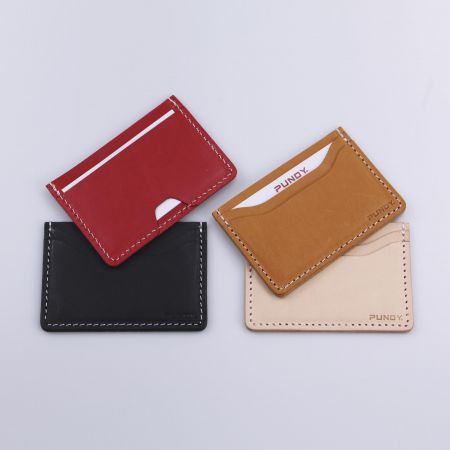 진짜 가죽 티켓 지갑