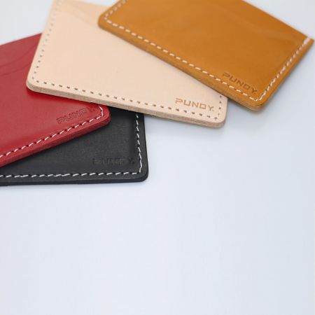 진짜 가죽 티켓 지갑