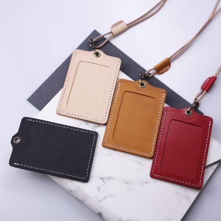 진짜 가죽 신분증 케이스