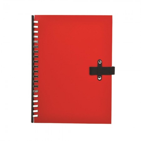 Cuaderno con soporte para bolígrafo de remache