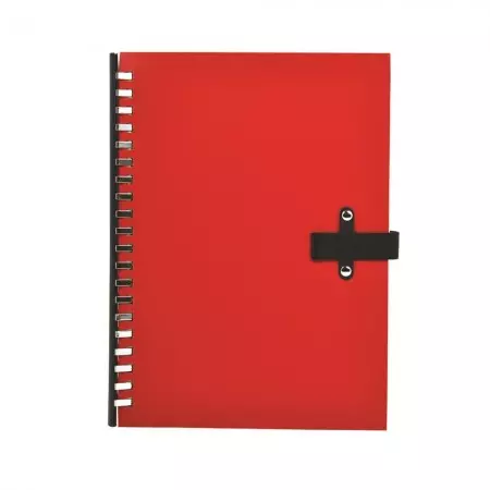 Cuaderno con soporte para bolígrafo de remache