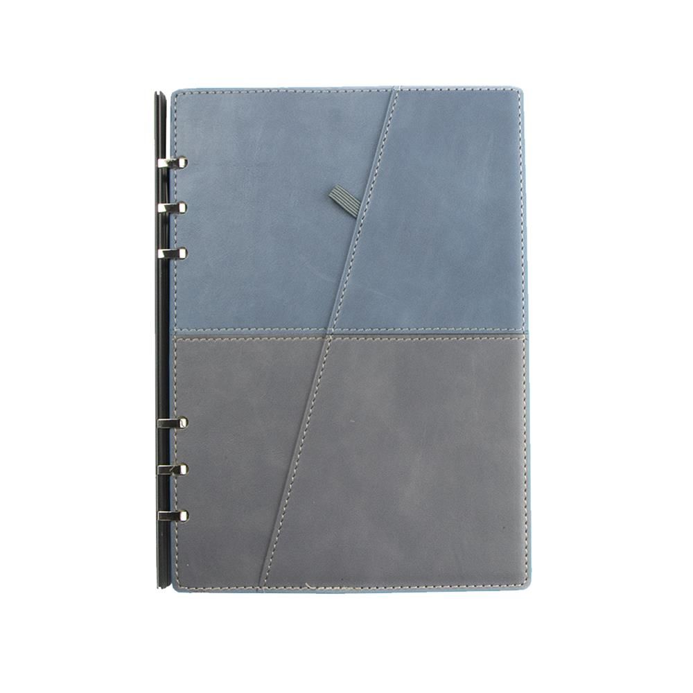 이중색 겹쳐진 사선 주머니 형태