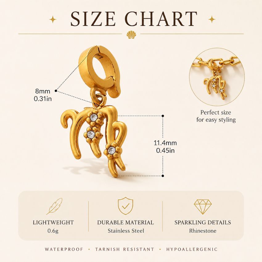 Charms de collection en or plaqué 18 carats avec des strass, mettant en avant du matériel premium résistant à la ternissure.
