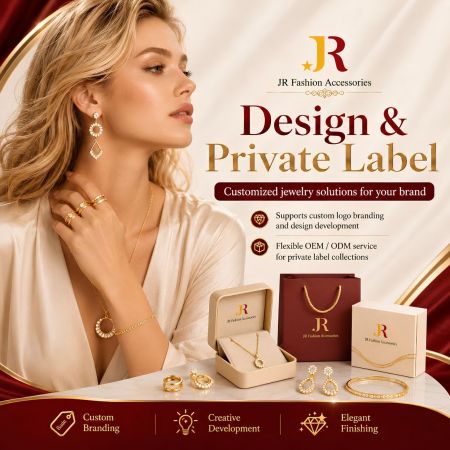Anpassade smyckeslösningar: privat etikett design, logotyp branding och flexibla OEM/ODM-tjänster för B2B-varumärken.