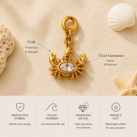 Versatile clip-on charms applied to swimwear straps, showcasing flexible fashion jewelry hardware.