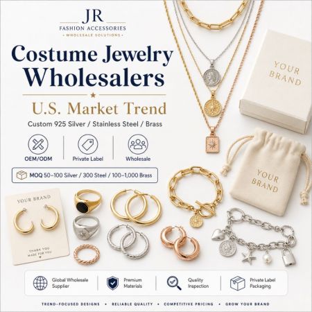 JR Fashion Accessories US market trend costume jewelry wholesale supplier providing private label branding solutions.