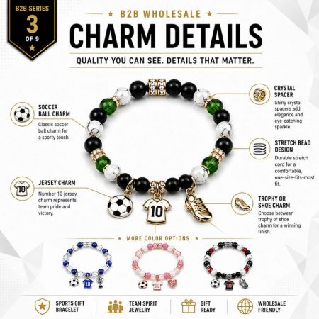 B2B packaging options for team merchandise including custom gift boxes, pouch bags, display cards, and gift sets.