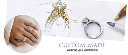 Custom Jewelry OEM/ODM Manufacturing Procedure - A detailed view of the custom jewelry design process, showcasing various engagement ring designs and sketches at JR Fashion Accessories.
