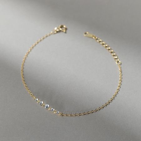 Close-up of the Exquisite Pavé Silver Bracelet highlighting the detailed pavé setting.