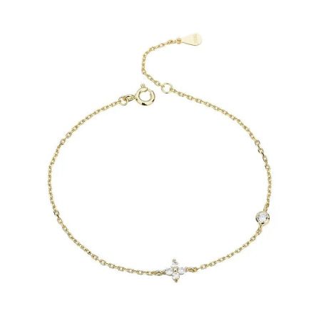 The complete set of five sterling silver four-leaf clover bracelets displayed together.