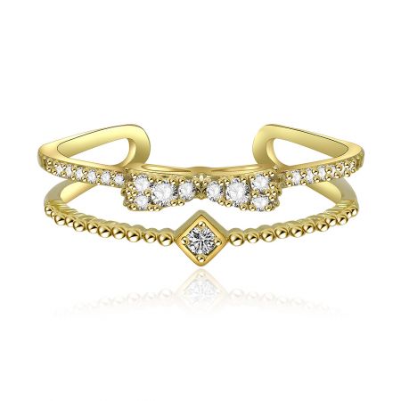 Bracelet assorti en or avec des embellissements en diamant, faisant partie de la collection Love & Heart.