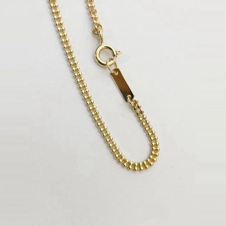 Full view of the double-strand bead chain bracelet showcasing its design.