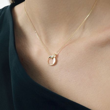 Custom 925 Sterling Silver Necklace with circular pendant.