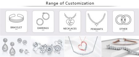 مجوهرات الزركونيا المكعبة - مجموعة متنوعة من مجوهرات الزركونيا المكعبة المخصصة من JR Fashion Accessories، بما في ذلك الخواتم والأقراط والقلائد، مع تسليط الضوء على قدرات التصنيع الخاصة بالشركة.