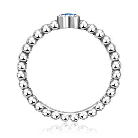 Detailed shot of the Turquoise Bubble Band Ring, showcasing the intricate beaded band design and polished finish.