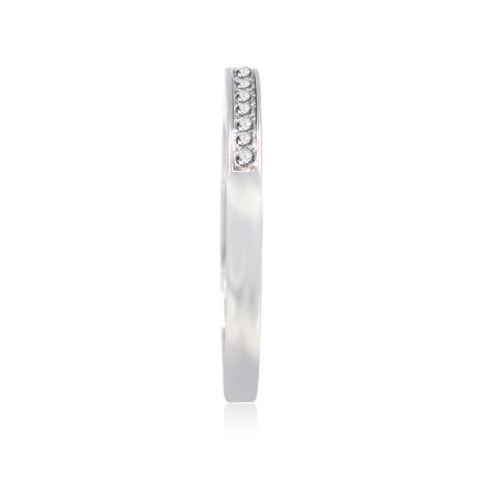 Top-down view of the Birth Eternity Ring highlighting the arrangement of cubic zirconia diamonds.