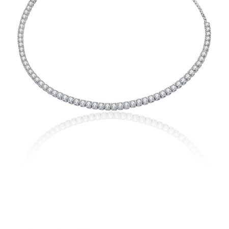 Close-up view of the Glamour Tennis Bracelet showcasing the sparkling prong-set cubic zirconia stones.